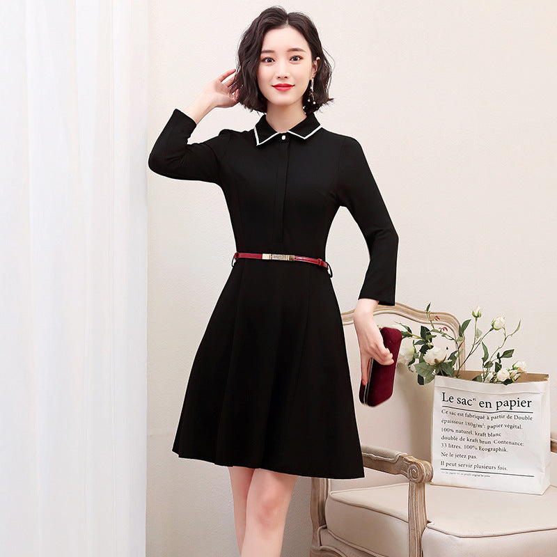 Spring Korean Style Suit Collar Dress