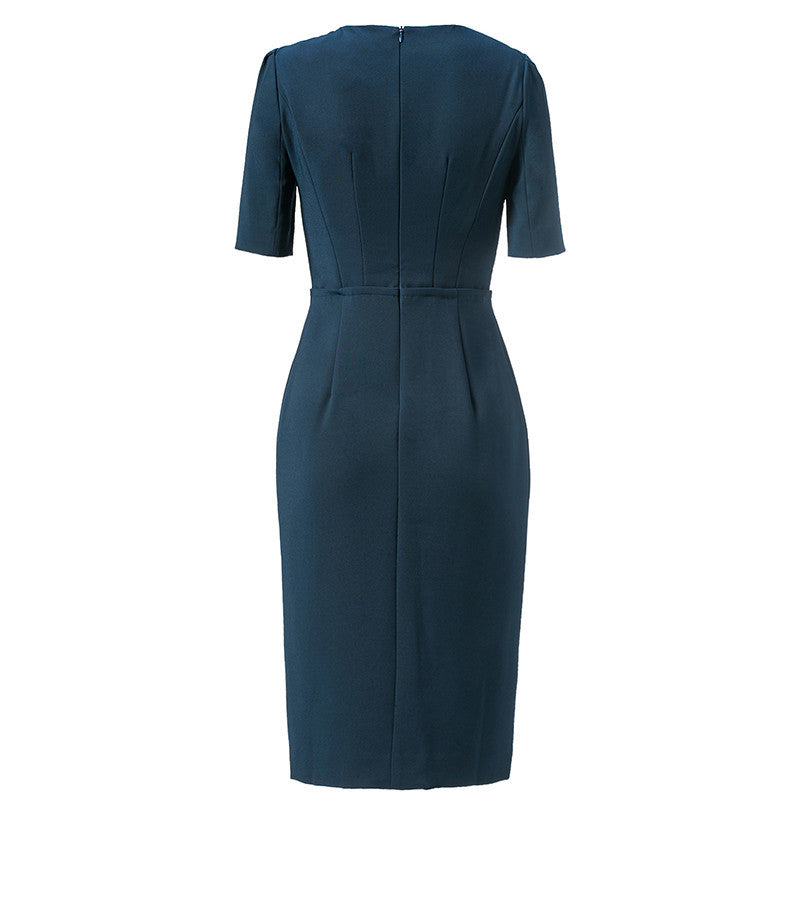 Intellectual Mid-sleeve Red Dress Women